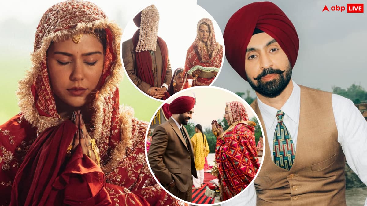 दिलजीत दोसांझ ने 'बॉर्डर 2' से शेयर की अपनी शादी की तस्वीरें, दुल्हन बनी दिखीं सोनम बाजवा