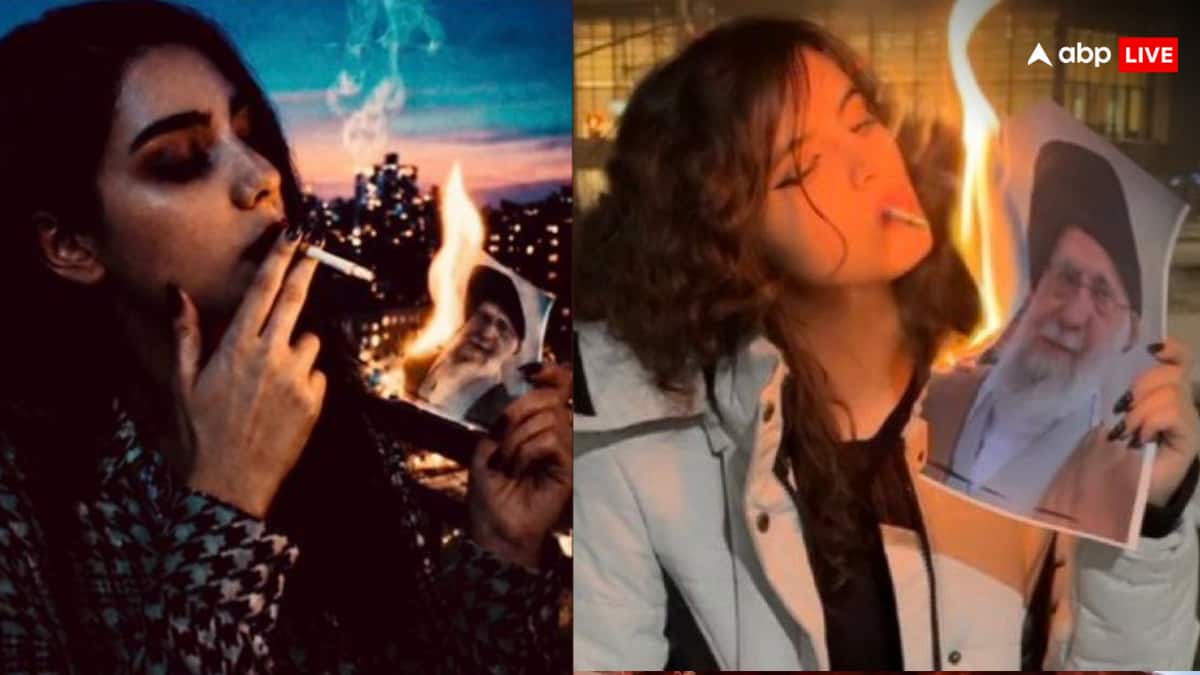 खामेनेई की फोटो में लगाई आग, उसी से जलाई सिगरेट... ईरान में मुस्लिम लीडर के खिलाफ महिलाओं का प्रोटेस्ट, Video