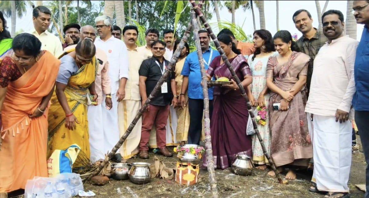 Madurai ; கீழடியில் உலகத் தமிழர் ஒற்றுமை பொங்கல்.. 43 நாடுகளில் இருந்து வந்த தமிழர்கள் சங்கமம்!