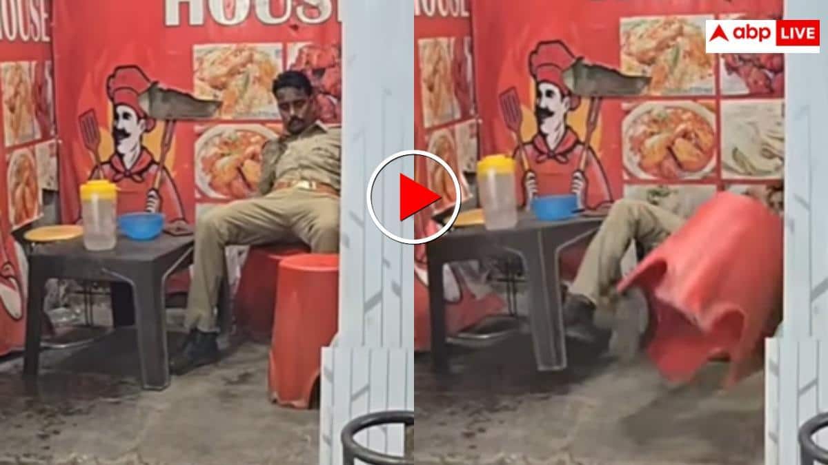 शराब पीकर टुन पड़ा था पुलिस वाला, विदेशी महिला ने बना लिया वीडियो, अब हो रही किरकिरी- बरसे यूजर्स