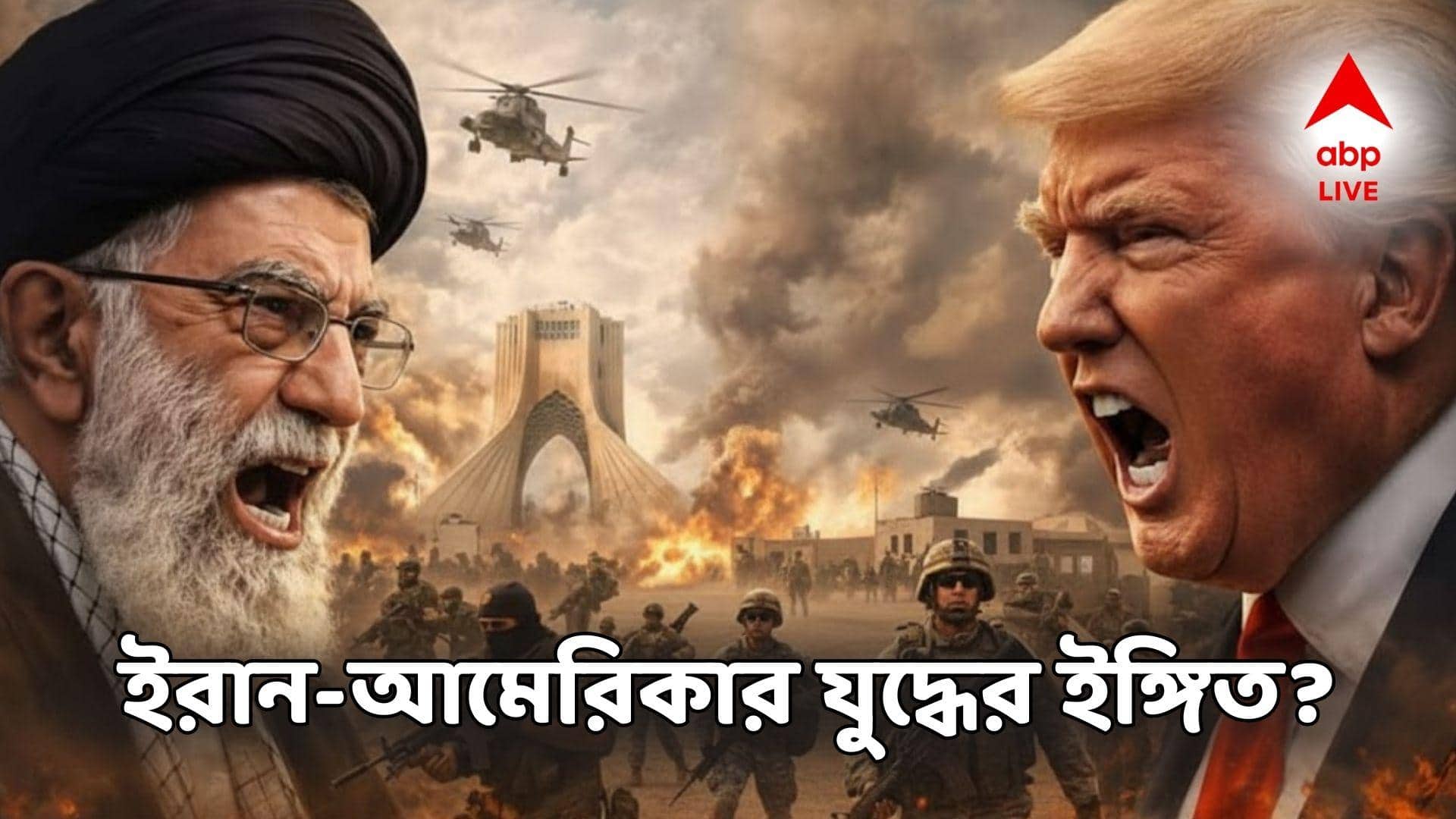 Iran on Boil: দ্রুত এগোচ্ছে মার্কিন যুদ্ধজাহাজ, পাল্টা আমেরিকার সেনা ঘাঁটিতে হামলার হুমকি ইরানের, এবার কি যুদ্ধ অনিবার্য?