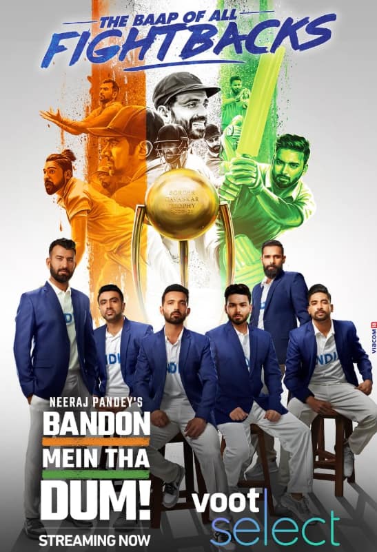 बंदों में था दम! (जियो सिनेमा)- ‘बंदों में था दम!’ एक डॉक्यूमेंट्री सीरीज है जो 2008 के मुंबई आतंकी हमलों के बाद भारत और पाकिस्तान के बीच हुई टेस्ट क्रिकेट सीरीज की कहानी दिखाती है.