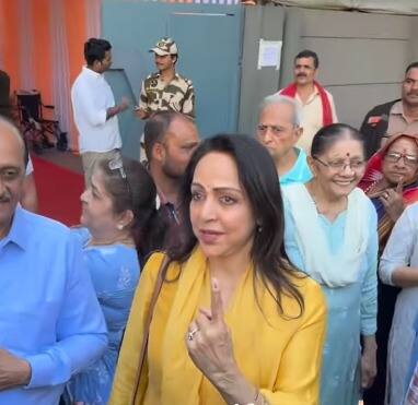 ज्येष्ठ अभिनेत्री हेमा मालिनीने मतदानाचा हक्क बजावला. त्यांनी यावेळेस मुंबईकरांना मतदान करण्याचे आवाहन केले.