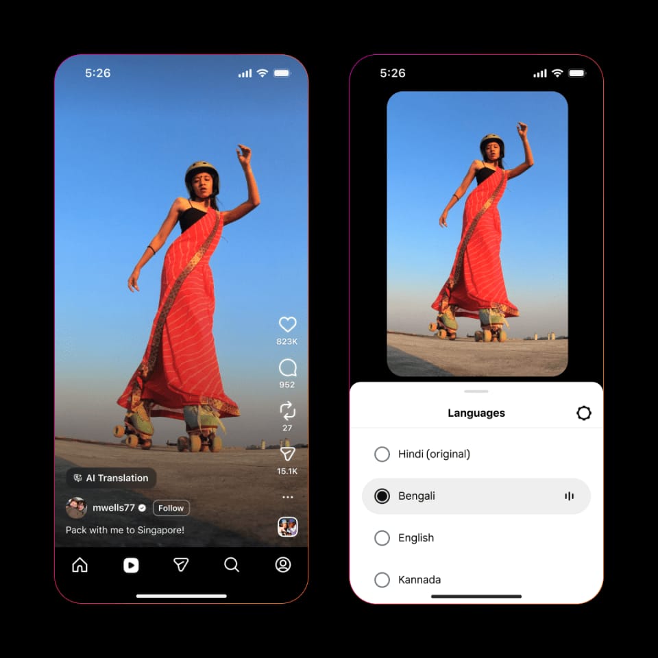 Instagram Will Now Translate, Dub, & Lip Sync Reels In 5 More Indian Languages: Details Here