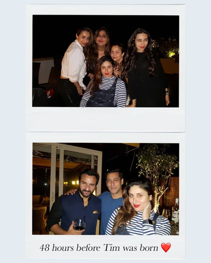 करीना के फोटोज में या किसी पोस्ट में उनके बेस्ट फ्रेंड्स का जिक्र ना हो ऐसा कैसे हो सकता है. करीना के प्रेग्नेंसी के समय उनकी गर्ल गैंग पूरे समय उनके साथ थी. ये फोटो तैमूर के जन्म के दो दि पहले की है जब सभी मिलकर पार्टी कर रहे थे.