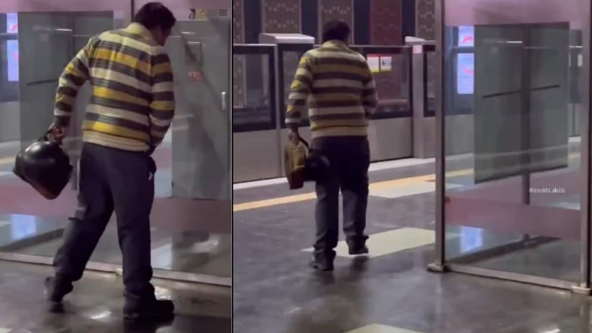 Man Urinates Inside Delhi Metro, Viral Video Sparks Online Outrage Over 'Missing Civic Sense