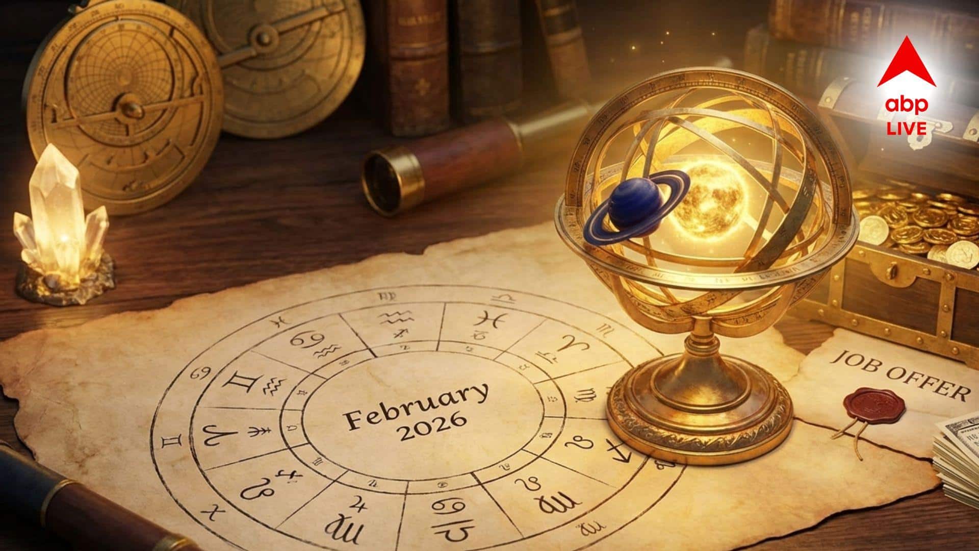 February 2026 Horoscope: শনি-সূর্যের শুভ প্রভাব, বড় ইউ-টার্ন ভাগ্যে! টাকা-চাকরি হাতের মুঠোয়, ফেব্রুয়ারিতেই জ্যাকপট!