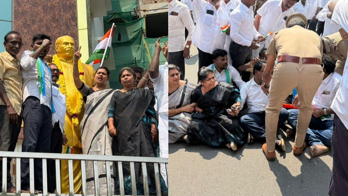 காமராஜர் பற்றி அவதூறு பேச்சு.. முற்றுகை போராட்டம் - பாமக பொருளாளர் திலகபாமா கைது