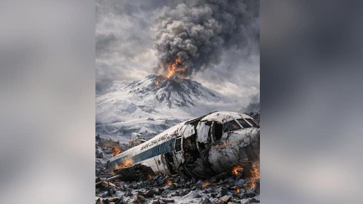 দুপুর ১টা নাগাদ বিমানের প্রক্সিমিটি অ্যালার্ম বন্ধ হয়ে যায়। এর পর মাত্র ছ’সেকেন্ডেই শেষ হয়ে যায় সব। সটান মাউন্ট এরেবাসের জ্বালামুখের পাশে, নীচের অংশে ধাক্কা মারে বিমানটি।