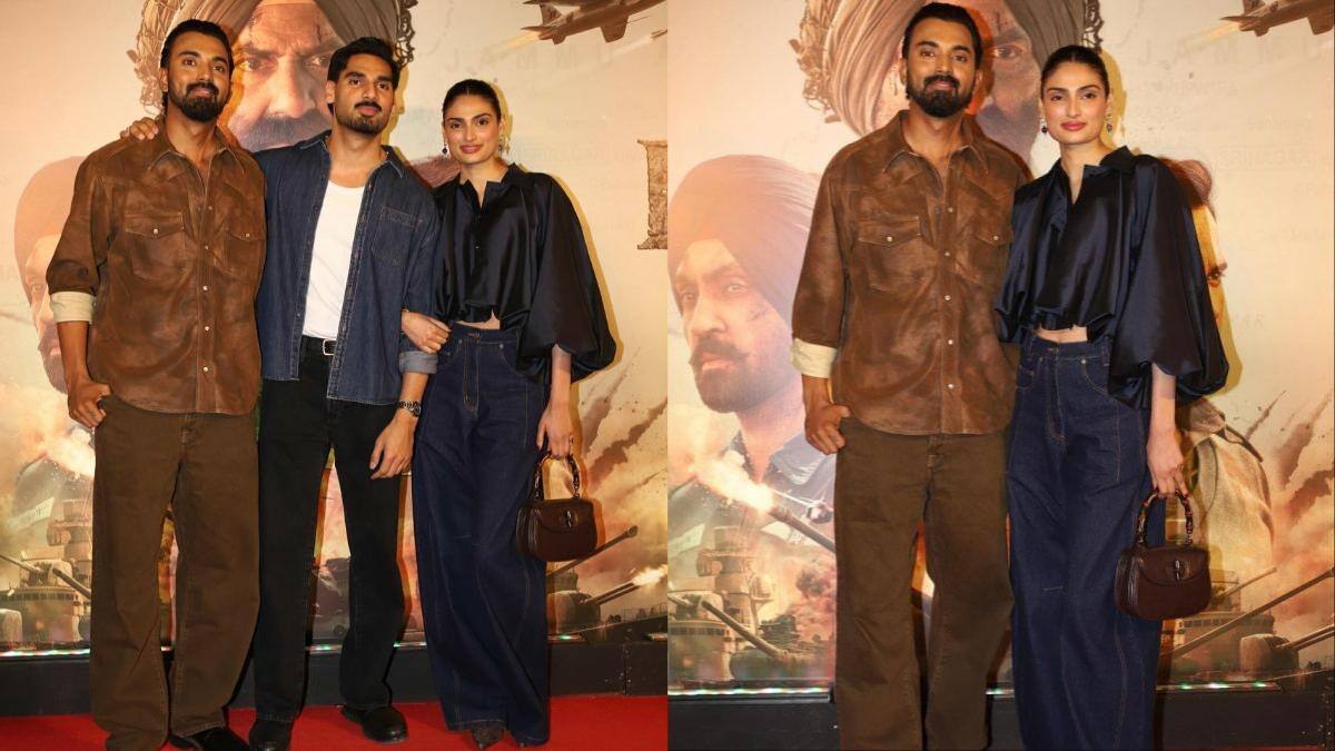 आथिया शेट्टी और केएल राहुल एनिवर्सरी के दिन पहुंचे 'बॉर्डर 2' की स्क्रीनिंग पर, सेलिब्रेशन की जगह चुना भाई का साथ