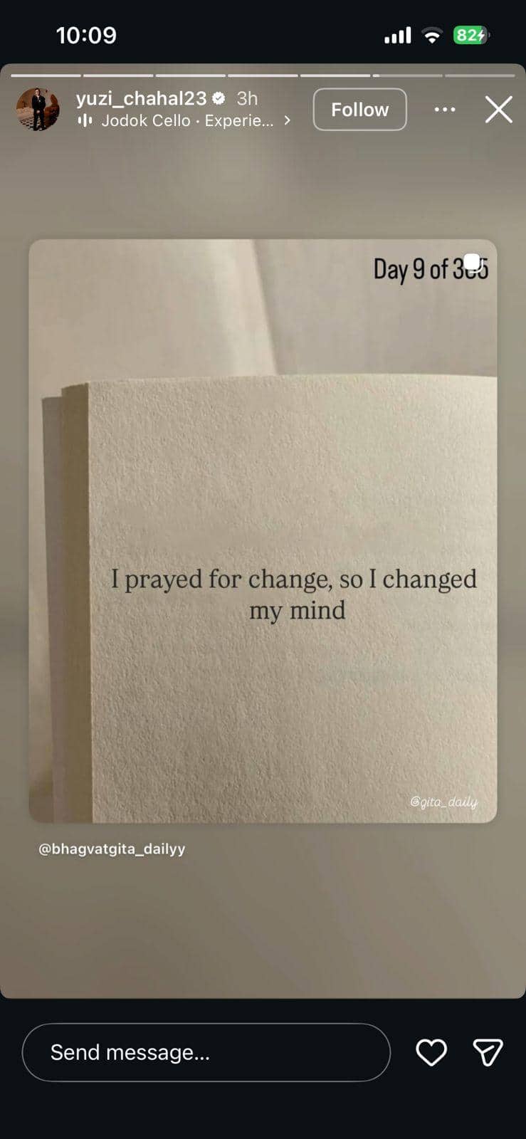 Chahal’s Cryptic ‘Changed My Mind’ Post Sparks Buzz After RJ Mahvash Unfollowed Him