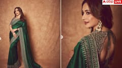 Madhuri Dixit Saree Look: माधुरी दीक्षित की इस ग्रीन साड़ी ने जीता फैंस का दिल, कीमत जानकर उड़ जाएंगे होश!