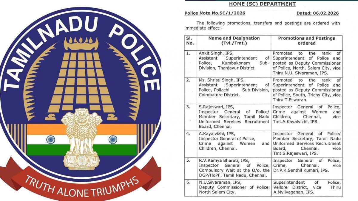 IPS Officer Transfer : ‘லஞ்ச ஒழிப்புத்துறைக்கு புது எஸ்.பி’ சென்னையிலும் ஐபிஎஸ் அதிகாரிகள் மாற்றம்..!