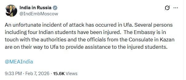 ਰੂਸ 'ਚ ਚਾਰ ਭਾਰਤੀ ਵਿਦਿਆਰਥੀਆਂ ’ਤੇ ਹਮਲਾ, ਕਾਲਜ ਦੇ ਹੋਸਟਲ 'ਚ ਵੜ੍ਹ ਕੇ ਛੁਰੇਬਾਜ਼ੀ, ਜਾਣੋ ਪੂਰਾ ਮਾਮਲਾ