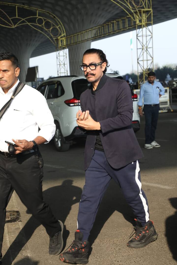 साथ ही आमिर ने ब्लैक शेड्स और मिनिमल एक्सेसरीज के साथ अपने लुक को कंप्लीट किया जिससे उनकी एयरपोर्ट एंट्री बिलकुल रेड कार्पेट स्टाइल की लग रही थी.