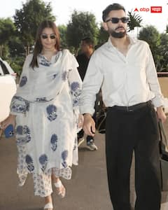 Anushka Sharma : अनुष्काच्या गळ्यात तुळशीची माळ, मुंबईत फॉर्मल लूकमध्ये दिसला विराट