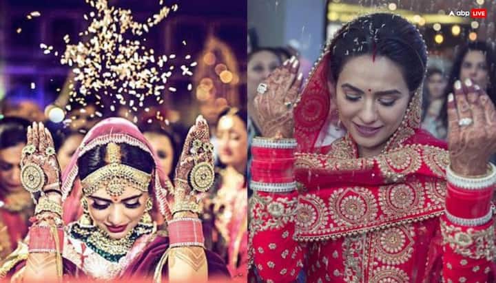 यहां वो चावल अपने सिर से पीछे की ओर घर में फेंकती है. ये माना जाता है कि वो अपने परिवार के लिए सौभाग्य और खुशियों की कामना करती हुई आगे बढ़ रही है. इसे माता पिता के प्रति सम्मान और कृतज्ञता का अंतिम प्रतीक भी माना जाता है.
