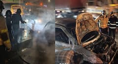 Thane Car Fire Accident: ठाण्यातील माजिवडा उड्डाणपुलावर बर्निंग कारचा थरार; भीषण आगीत कार जाळून भस्मसात, चारजण थोडक्यात बचावले