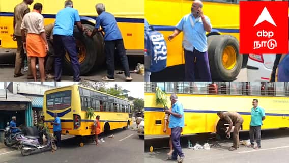 அரசு பேருந்தில் திடீரென கழன்று ஓடிய 2 சக்கரங்கள்! நூலிழையில் உயிர் தப்பிய பயணிகள்... சீர்காழியில் திக்..திக்..