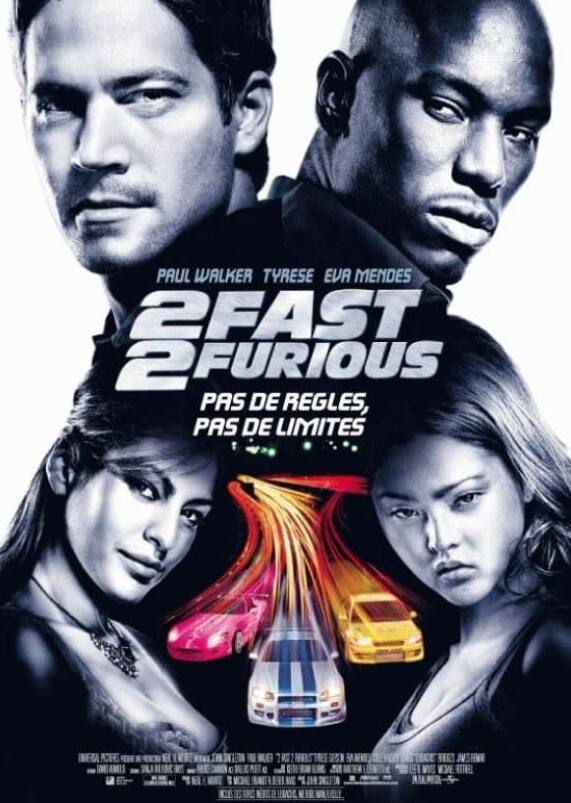 2 फास्ट 2 फ्यूरियस (2003)- इस बार कहानी मियामी शिफ्ट हो जाती है. ब्रायन अब पुलिस से अलग हो चुका है और स्ट्रीट रेसिंग कर रहा है. एफबीआई उसे ड्रग लॉर्ड कार्टर वेरोन को पकड़ने के लिए मजबूर करती है. इस मिशन में उसका साथ देता है उसका बचपन का दोस्त रोमन पियर्स. इस फिल्म में रेसिंग के साथ दोस्ती का तड़का भी खूब देखने को मिलता है।
