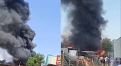 Chhatrapati Sambhajinagar News: छत्रपती संभाजीनगरात गोडाऊनला भीषण आग; परिसरात काळ्याकुट्ट धुराचे लोट, मंडप डेकोरेशनचे साहित्य जाळून खाक