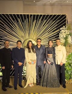 विजय देवरकोंड-रश्मिका मंदाना का ग्रैंड वेडिंग रिसेप्शन, सितारों का लगा जमावड़ा, कृति सेनन से राम चरण तक आए नजर