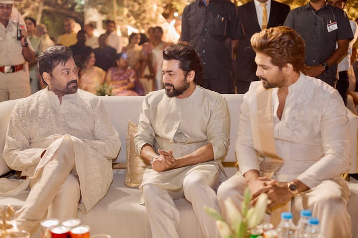 కోలీవుడ్ స్టార్, తెలుగు ప్రేక్షకులకు సుపరిచితుడైన సూర్యతో మెగాస్టార్ చిరంజీవి, ఐకాన్ స్టార్ అల్లు అర్జున్.