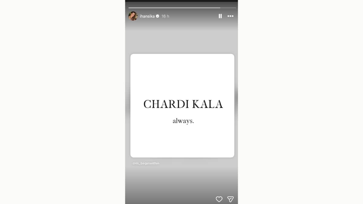 Hansika Motwani’s First Instagram Post After Divorce From Sohael Khaturiya