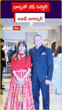 Chief selector Ajit Agarkar with his wife