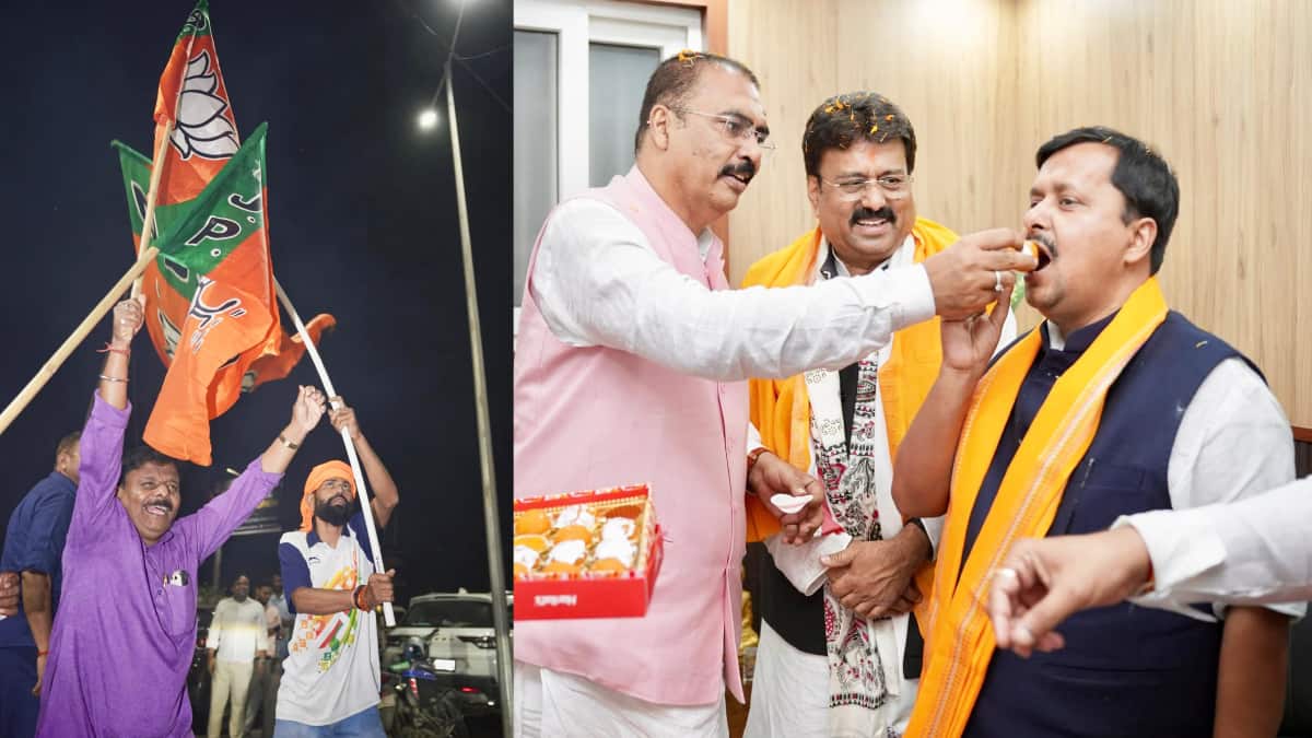 राज्यसभा चुनाव रिजल्ट: NDA प्रत्याशियों की जीत से BJP बमबम, नितिन नवीन को खिलाया गया लड्डू | तस्वीरें