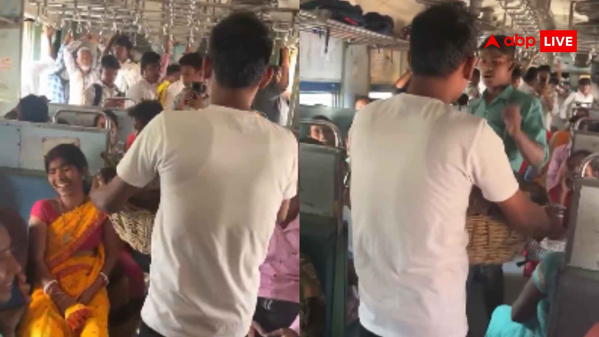 LPG संकट के बीच ट्रेन में बिकने लगे उपले! वीडियो देख पकड़ लेंगे माथा