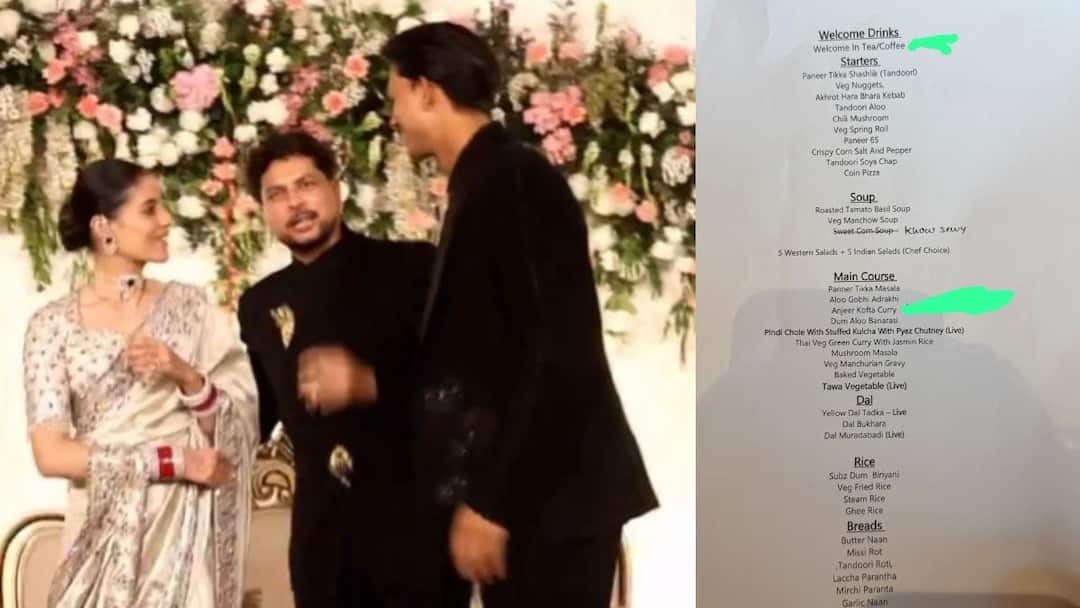 शाकाहारी या मांसाहारी? कुलदीप-वंशिका के ग्रैंड रिसेप्शन में कैसा खाना परोसा गया? मेनू देखें
