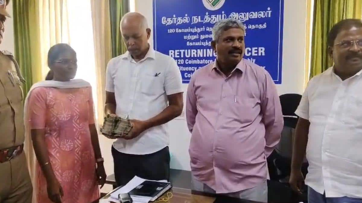 ரக்கு வாகனத்தில் ரூ.6.59 லட்சம்... ஆவணமின்றி கொண்டுவந்த பணம் கோவையில் பறிமுதல்...
