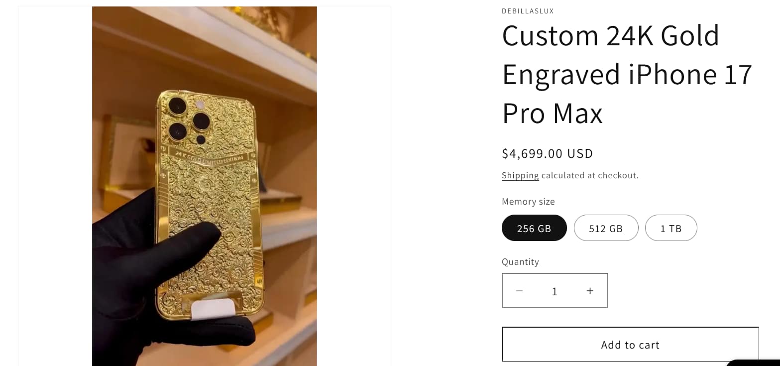 How Much Does 24K Gold iPhone 17 Pro Max Cost? More Than What You’d Pay For A Car