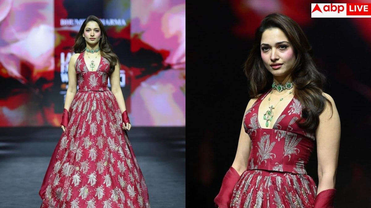 Lakme Fashion Week: लाल लहंगे में लाल परी बन तमन्ना भाटिया ने ढाया कहर, रैंप पर उतरते ही थम गईं सबकी नजरें!