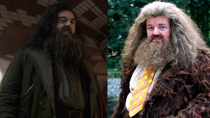 Robbie Coltrane’s portrayal of Hagrid remains unforgettable for fans. In the HBO series, Nick Frost will take on the role, bringing a fresh yet familiar warmth to the beloved half-giant. (Image Source: Twitter/@CinemaWireNews, @Kama_Kamilia)