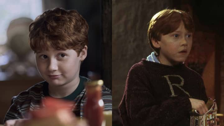 In the original films, Rupert Grint brought warmth and humour to Ron Weasley. In the series, Alastair Stout takes over the role, promising a new take on Harry’s loyal best friend. (Image Source: Twitter/@Variety, @HPotterUniverse)