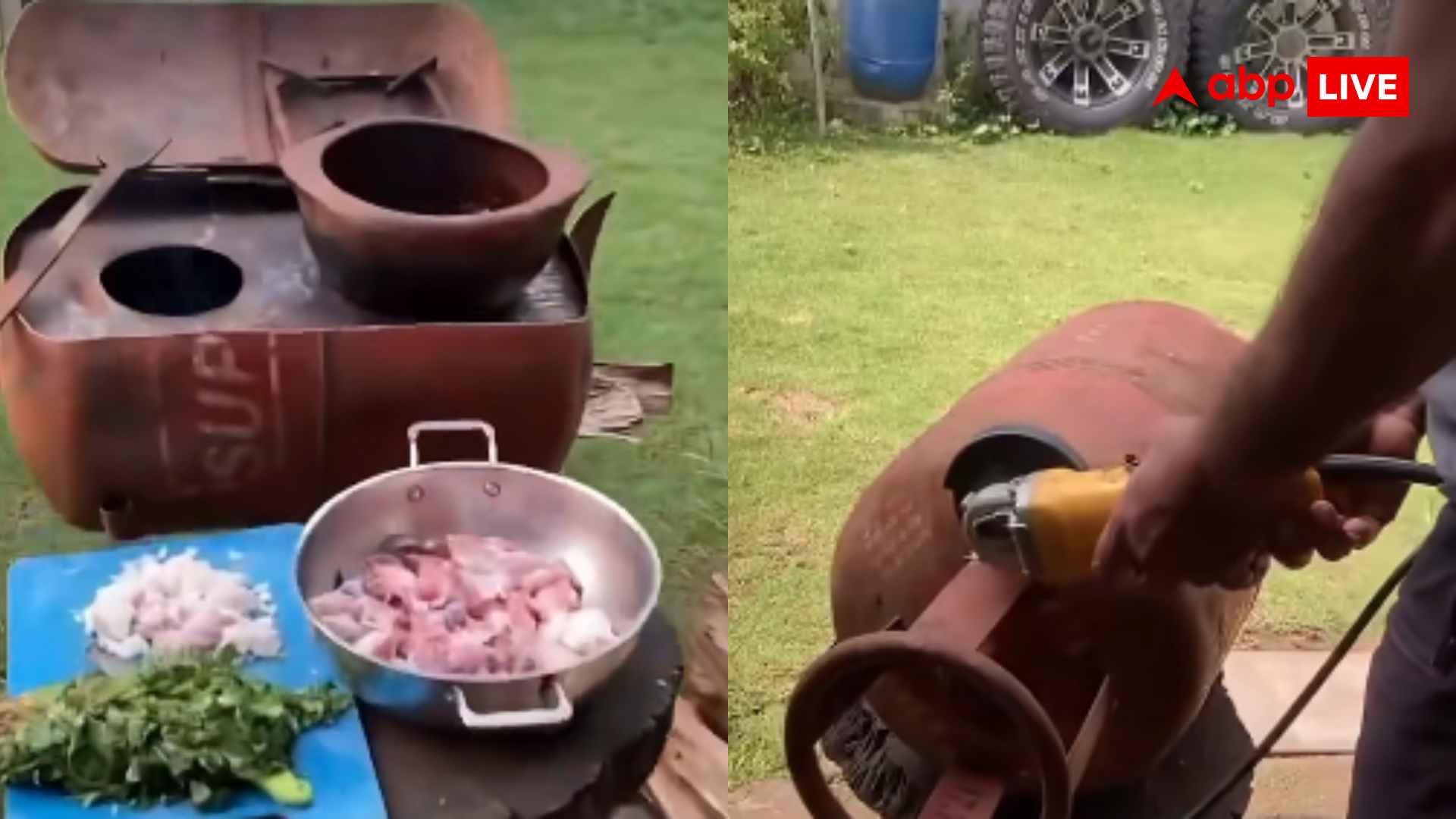 Viral Video: LPG नहीं मिली तो सिलेंडर काटकर बना डाला डबल चूल्हा, वीडियो देख यूजर्स बोले- बाहर नहीं जानी चाहिए यह तकनीक
