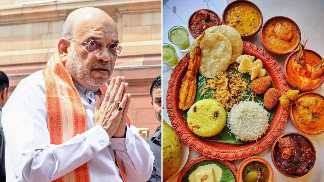 Amit Shah’s 15-Day Bengal Stay Gets A Non-Veg ‘Menu Card’: TMC Serves Fish Curry With Political Masala