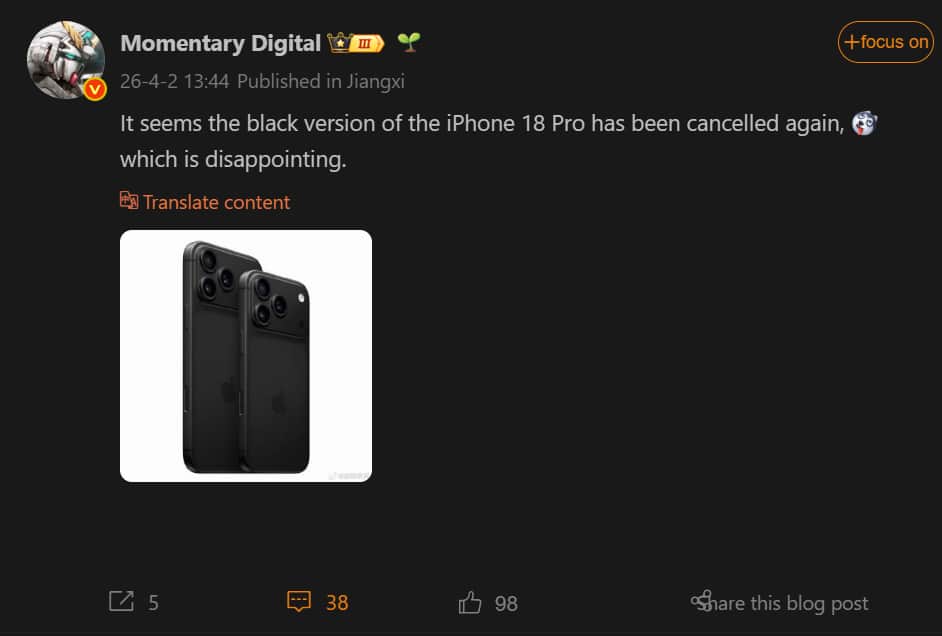iPhone 18 Pro Is Dropping 'This' Colour Again: Here Is What's Coming Instead