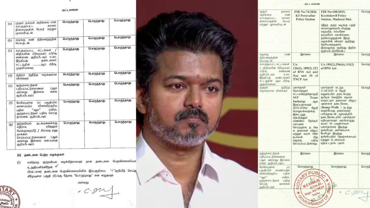 TVK Vijay: விஜயின் வேட்புமனுவிலேயே கோளாறு..! பெரம்பூரில் தள்ளுபடியாகும் சூழல்? அப்ப திருச்சி நிலைமை என்ன?