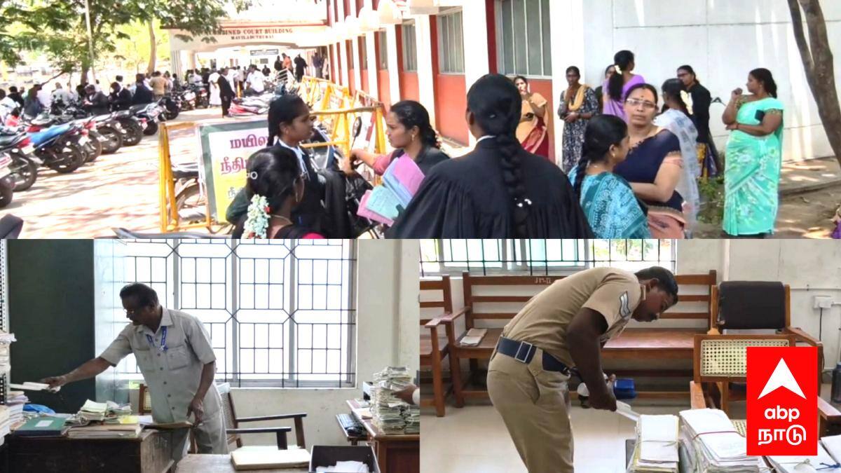 மயிலாடுதுறையில் திக்.. திக்.. நிமிடங்கள்... மிரட்டிய மின்னஞ்சல்..! பதற்றமான நீதிமன்ற வளாகம்..