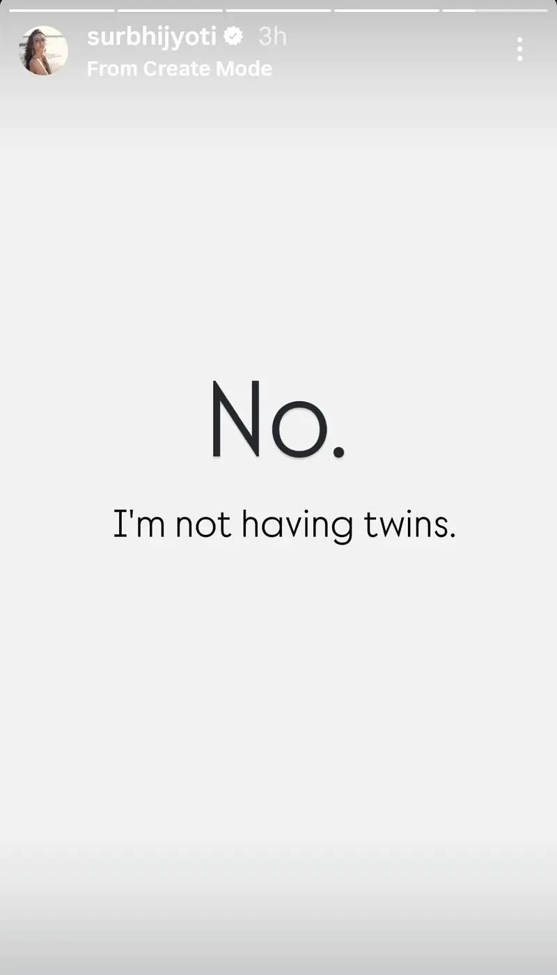 There was a big twist in Surbhi Jyoti's pregnancy, the actress gave a shocking statement on the news of 'twins'.