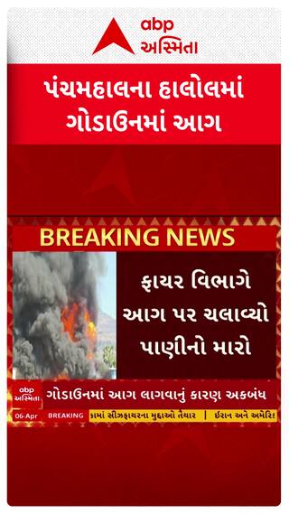 Panchmahal Fire : હાલોલમાં પ્લાસ્ટિક મટિરિયલના ગોડાઉનમાં ભીષણ આગ