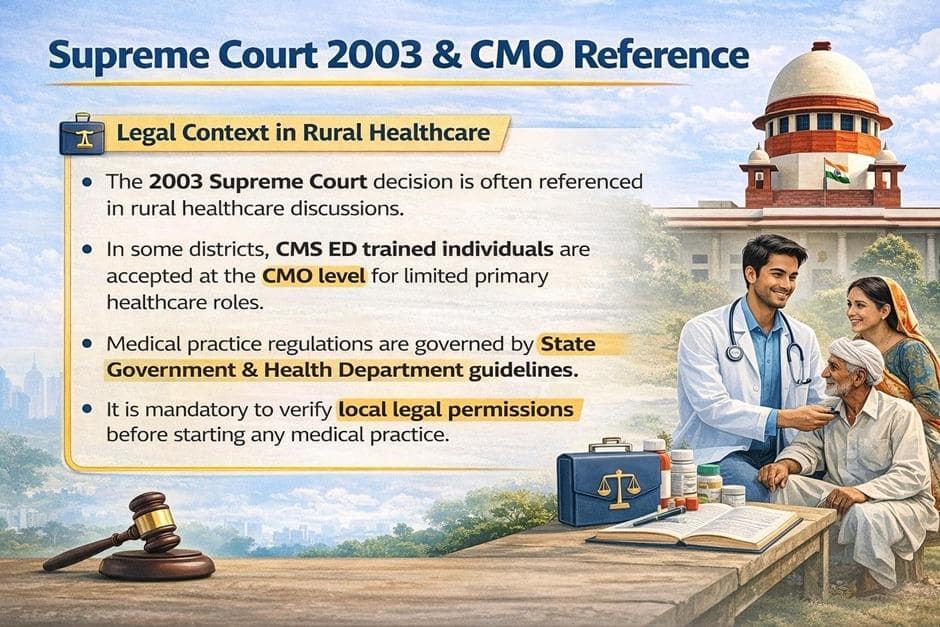 क्या है CMS ED Course? ग्रामीण स्वास्थ्य सेवाओं में 2 वर्षीय प्रशिक्षण का विकल्प