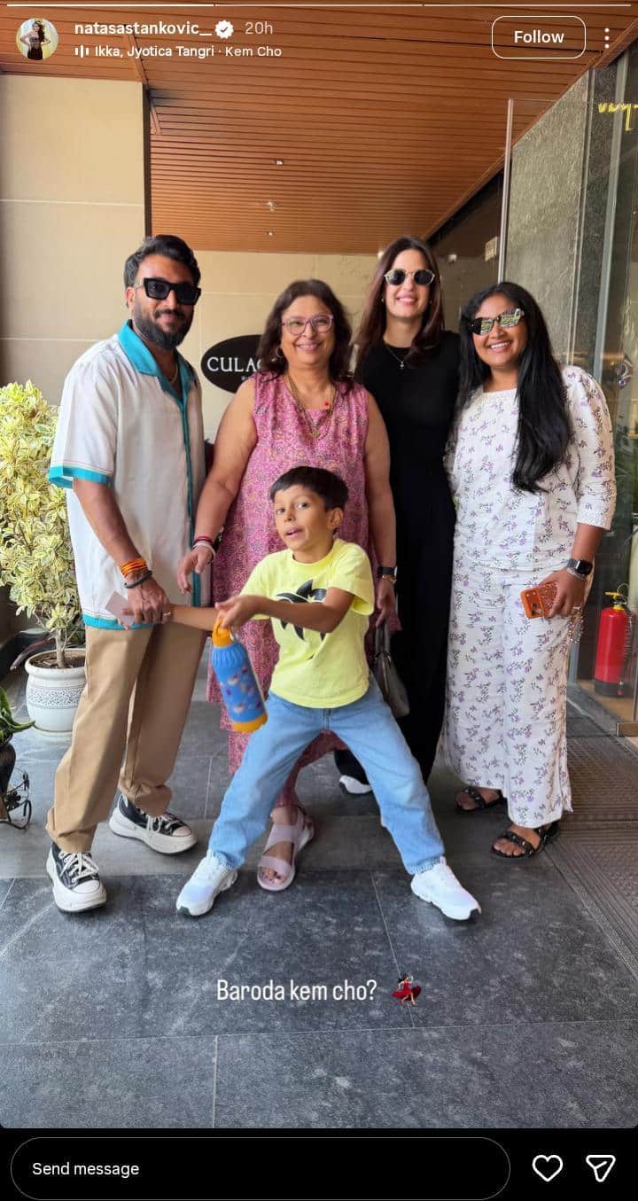 After divorce, Natasha reached Hardik Pandya's house with her son, pictures with family went viral