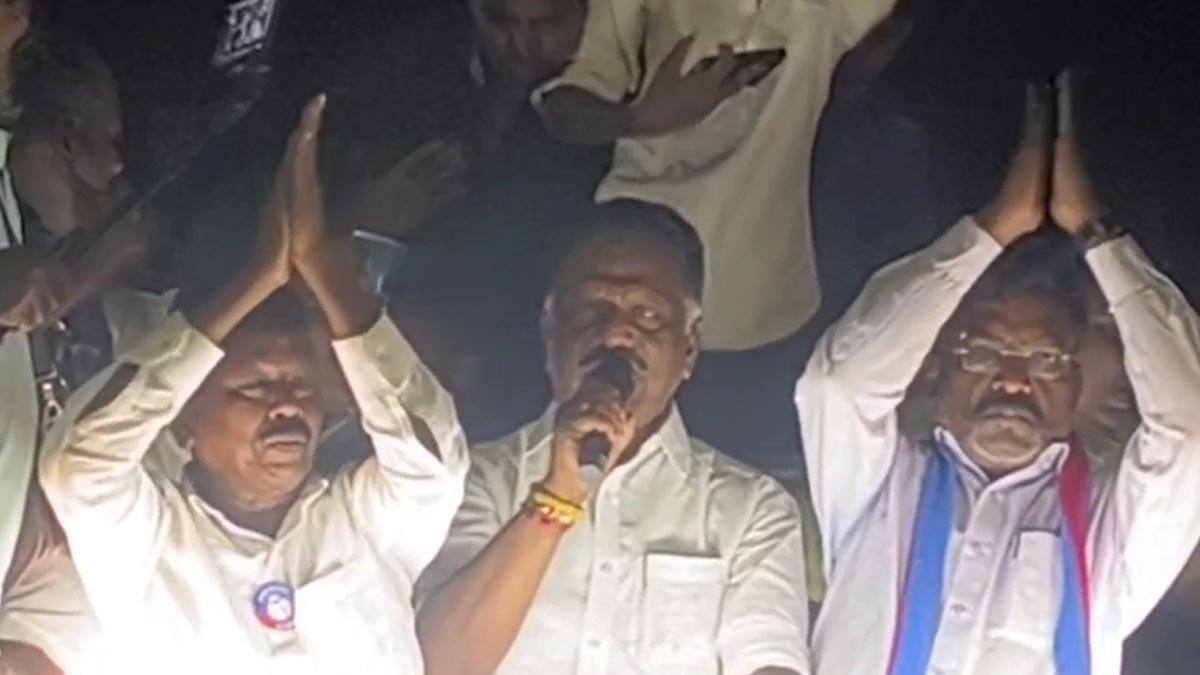தொல். திருமாவளவன், ஓ. பன்னீர்செல்வம் இணைந்து பிரச்சாரம் – பெரியகுளத்தில் பானை சின்னத்திற்கு ஆதரவு
