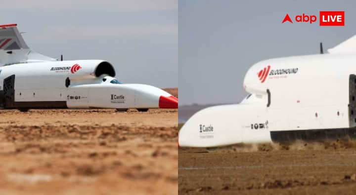 Bloodhound LSR एक बेहद खास सुपरसोनिक कार है जिसे खासतौर पर 1000 mph (लगभग 1600 km/h) की रफ्तार के लिए डिजाइन किया गया है. इसमें जेट इंजन लगाया गया है और यह अपने साथ पैराशूट ब्रेक सिस्टम भी रखती है ताकि इतनी तेज रफ्तार से सुरक्षित रुक सके. हाल ही के टेस्ट में 500 mph से ज्यादा पहुंच चुकी है.