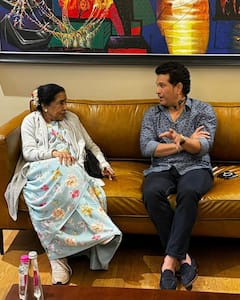 सचिन तेंदुलकर को बेटे जैसा मानती थीं Asha Bhosle, हर खास पल में शामिल रहे, देखें तस्वीरें