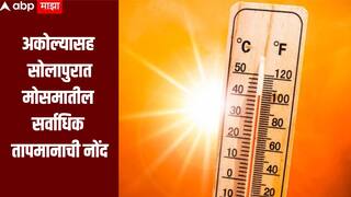 अकोल्यात मोसमातील सर्वाधिक तापमानाची नोंद, पारा 43.8 अंशांवर, तर सोलापुरातही उन्हाचा चटका वाढला 